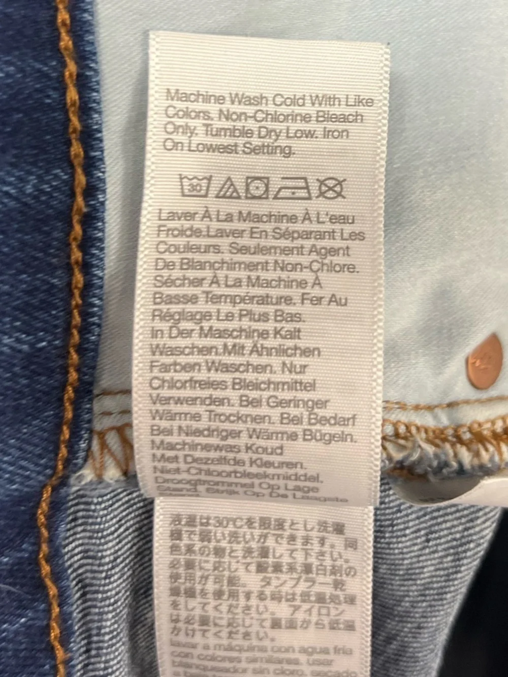 Madewell High-Rise Stretch Denim Raw Hem Cuffed Shorts Onaway Wash Size 29